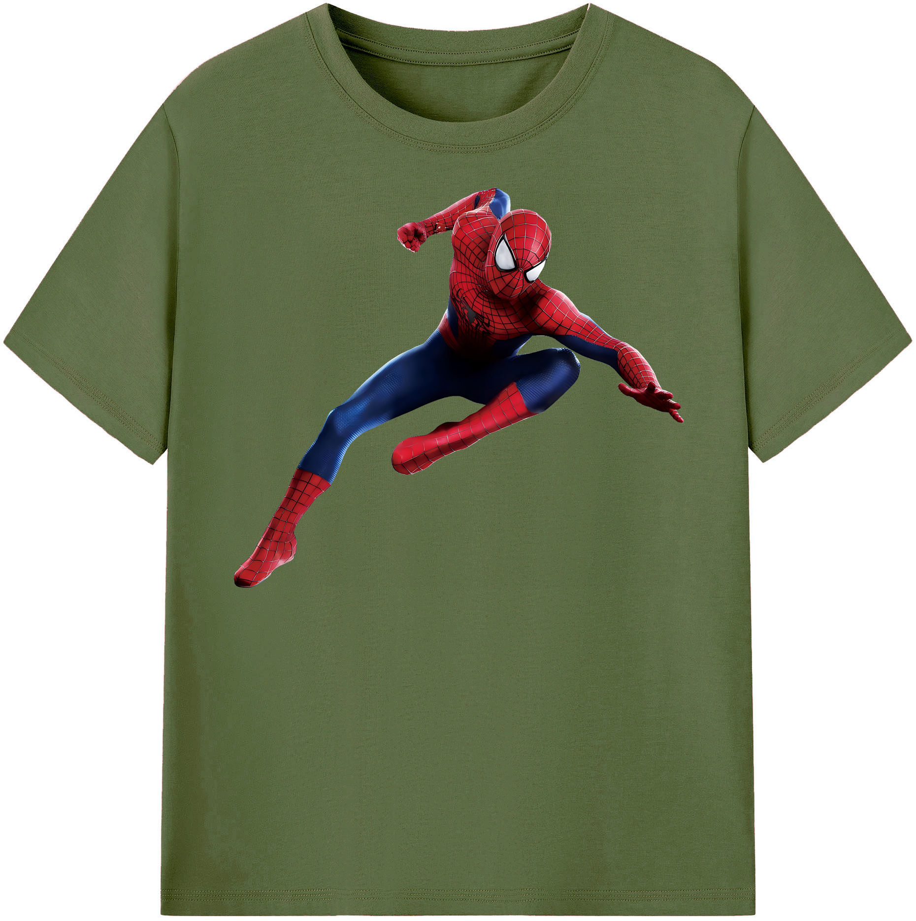 （画像用） Spider Man スパイダーマン 綿100％半袖Tシャツ（フロントプリント）
